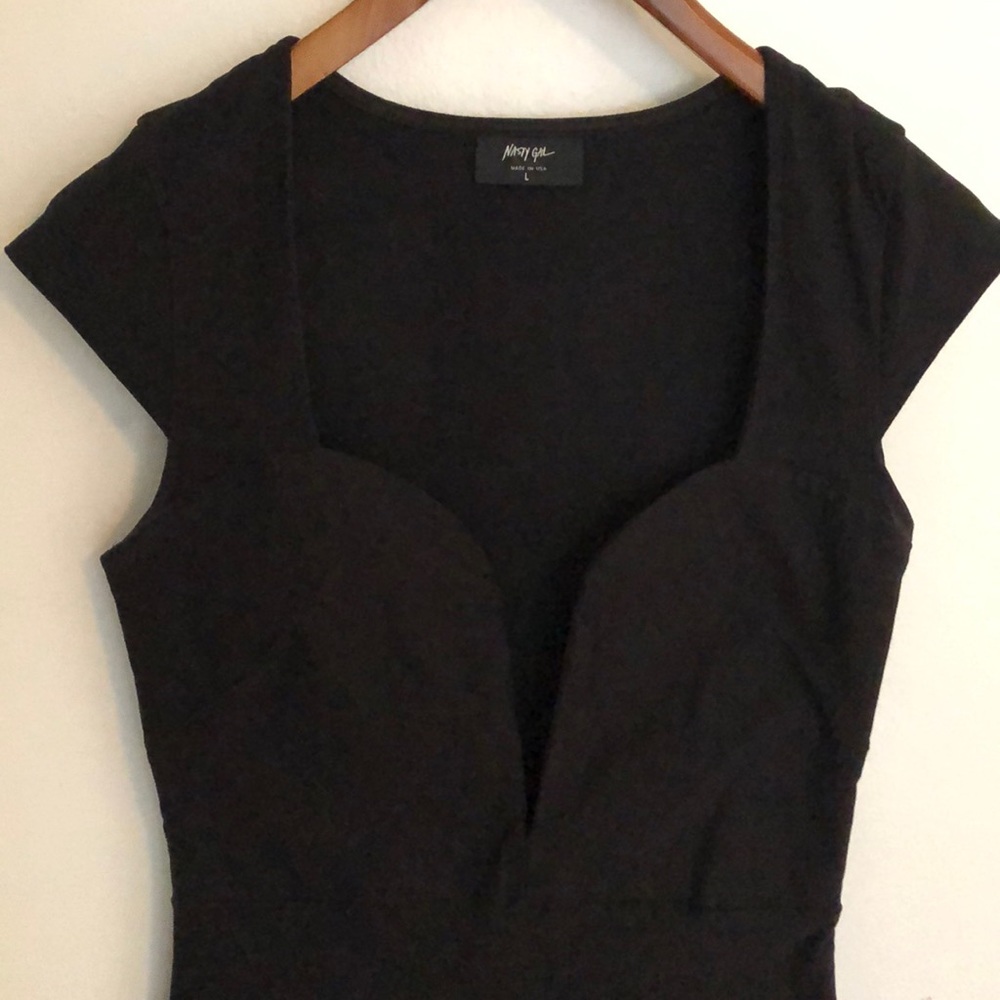 Bodycon plunge LBD dress